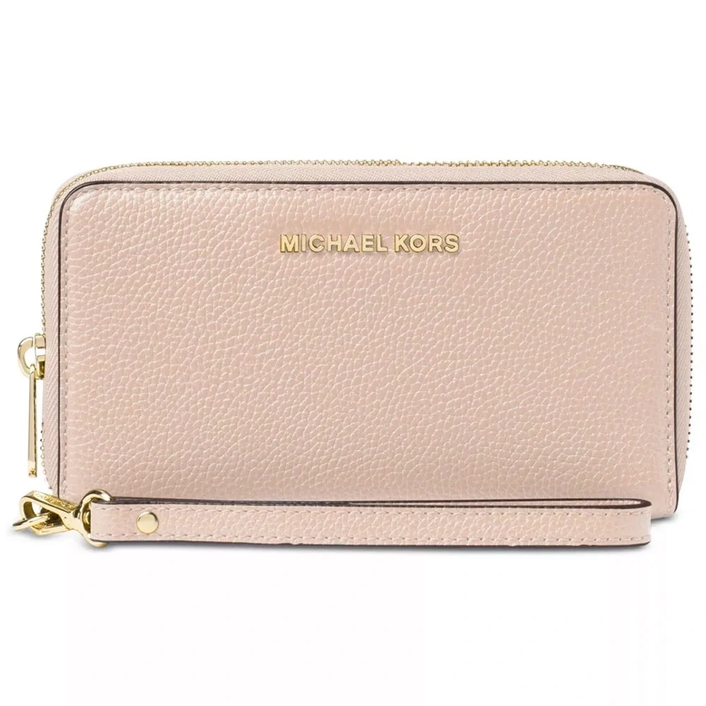 Michael Kors Jet Set Travel Large Flat Multifunction Phone Case Wristlet